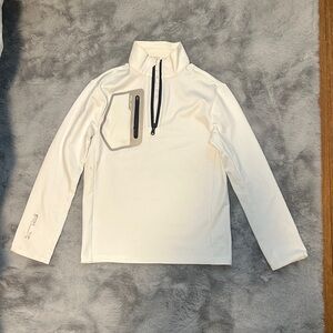 RLX Ralph Lauren White and Gray Kids Top